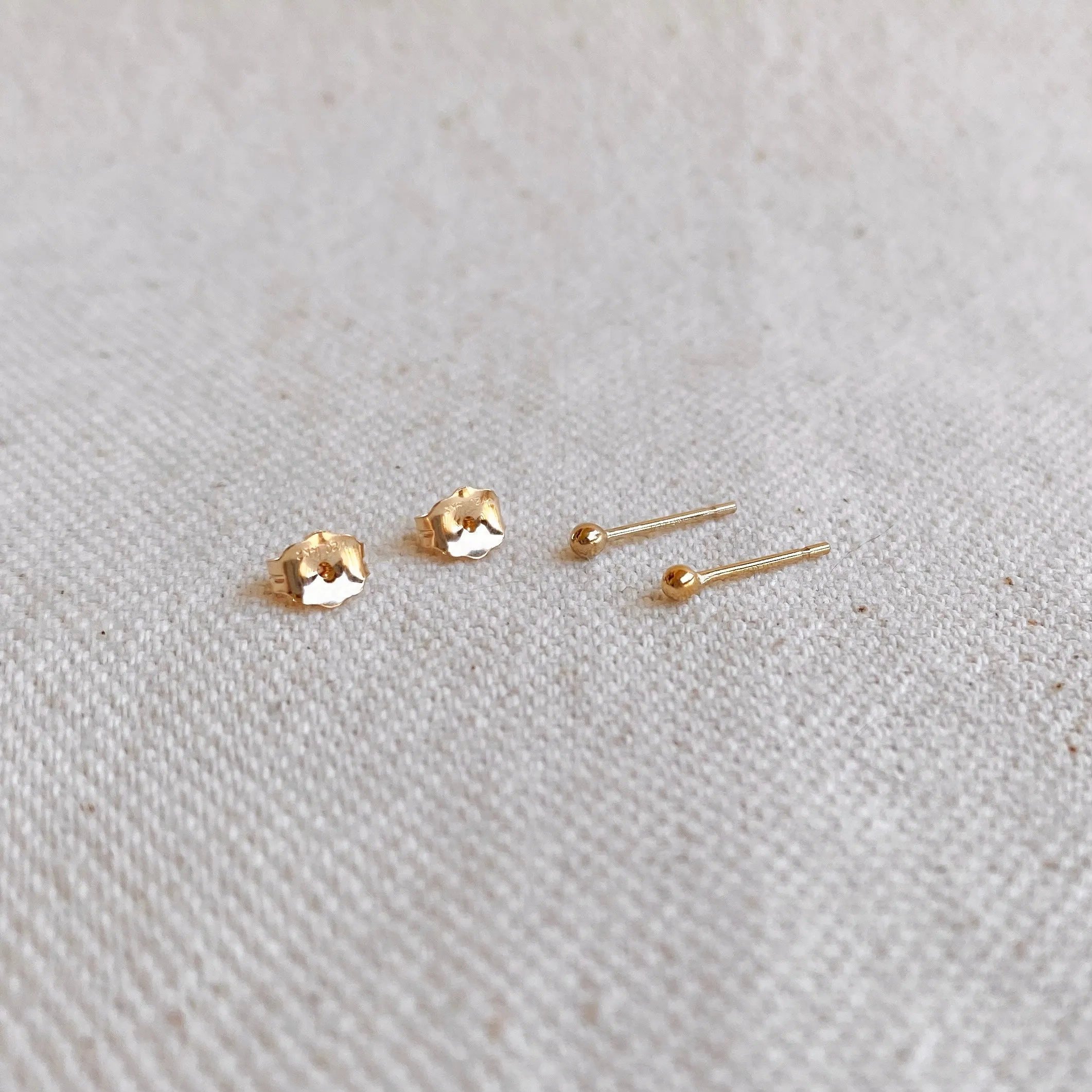 14k Gold Filled 2.0mm Ball Stud Earrings