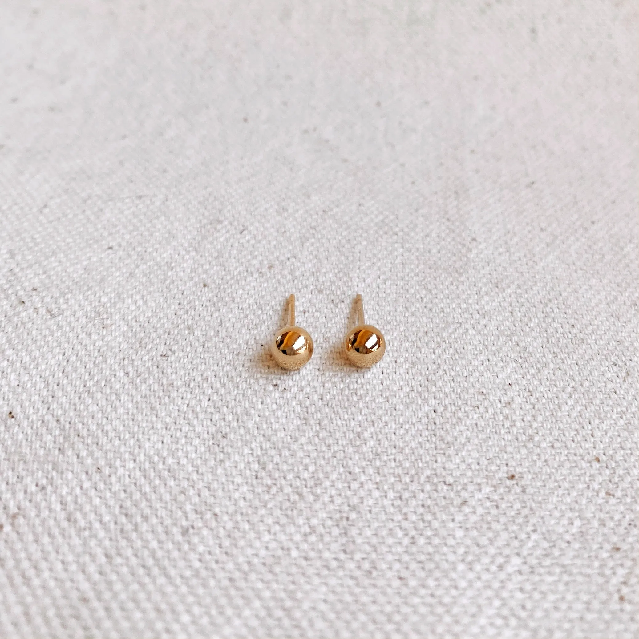 14k Gold Filled 5.0mm Ball Stud Earrings