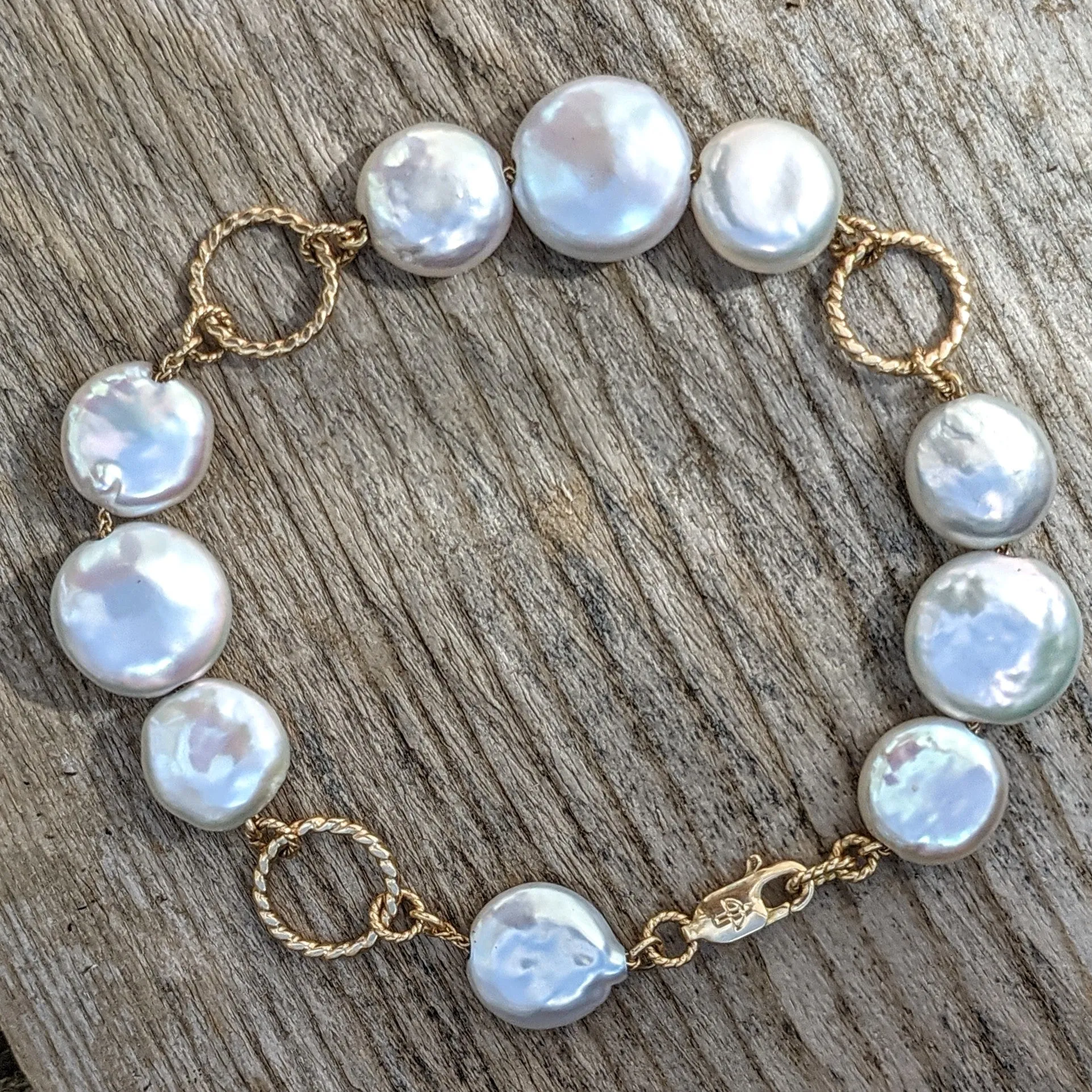 14K Gold Nauti Pearls Bracelet