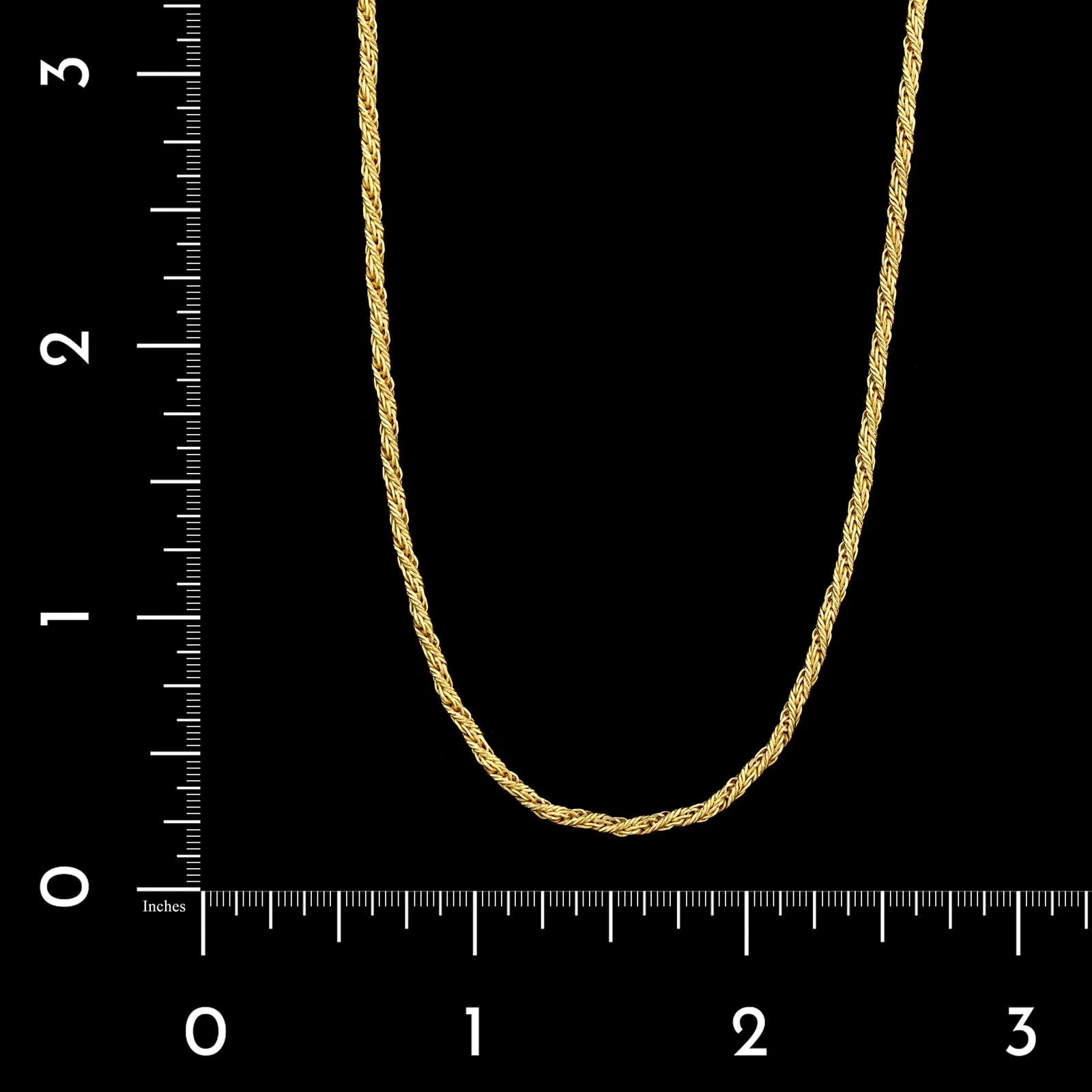 14K Yellow Gold Estate Twisted Link Chain all