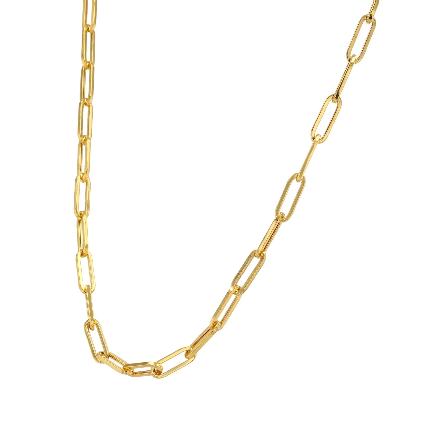 14K Yellow Gold Paper Clip Chain 3mm x 20'' -226768