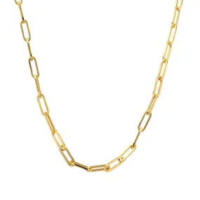 14K Yellow Gold Paper Clip Chain 3mm x 20'' -226768