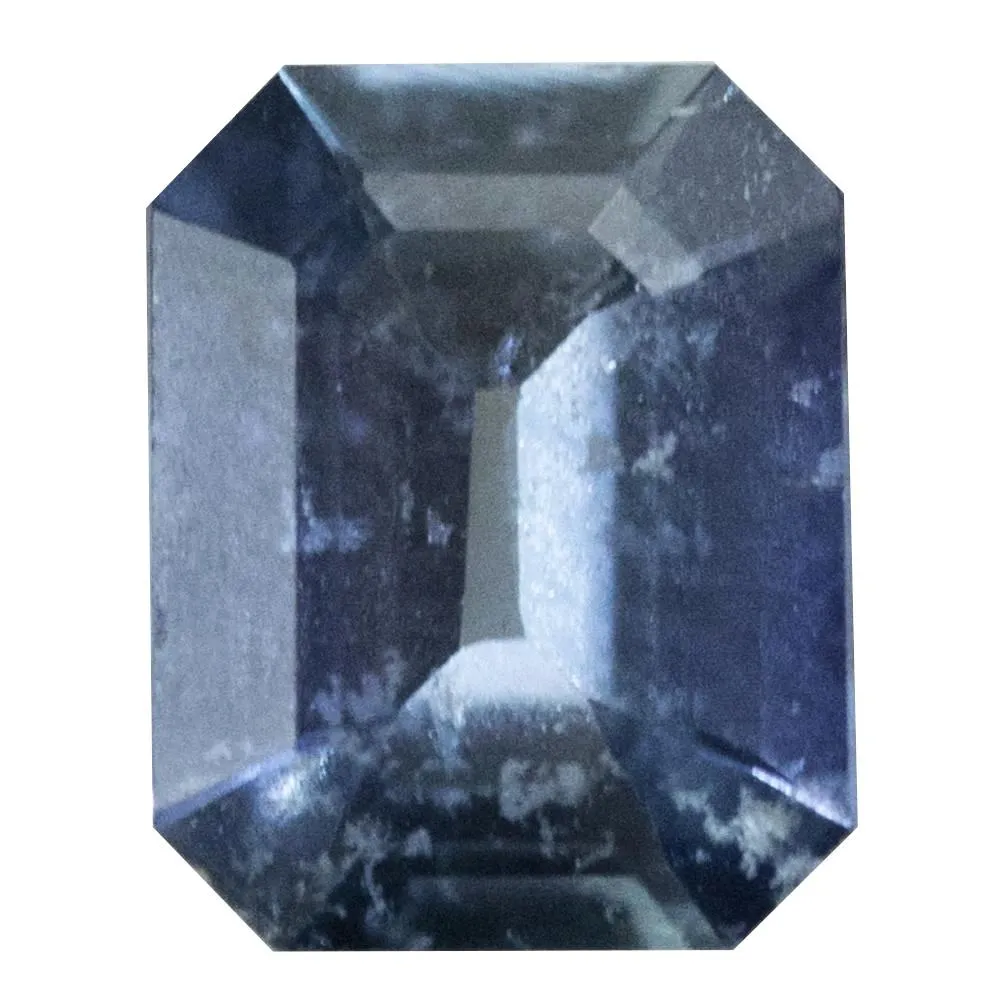 1.74CT CEYLON EMERALD CUT SAPPHIRE, DEEP PERIWINKLE BLUE, 8.2X6.6MM