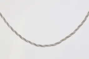 17" 14k White Gold Twisted Chain Necklace (12.79g.)