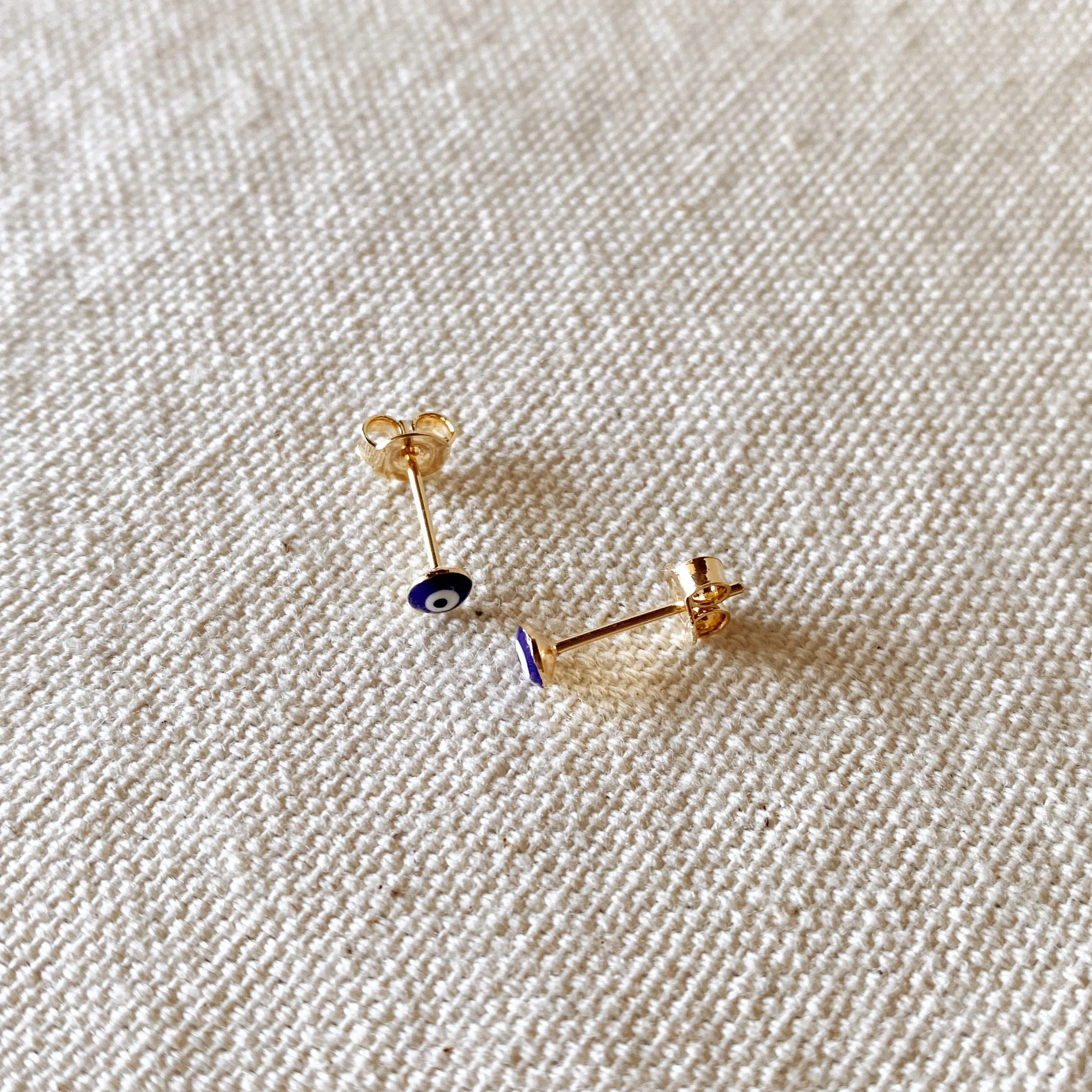 18k Gold Filled Petite Evil Eye Stud Earrings