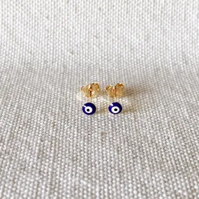 18k Gold Filled Petite Evil Eye Stud Earrings