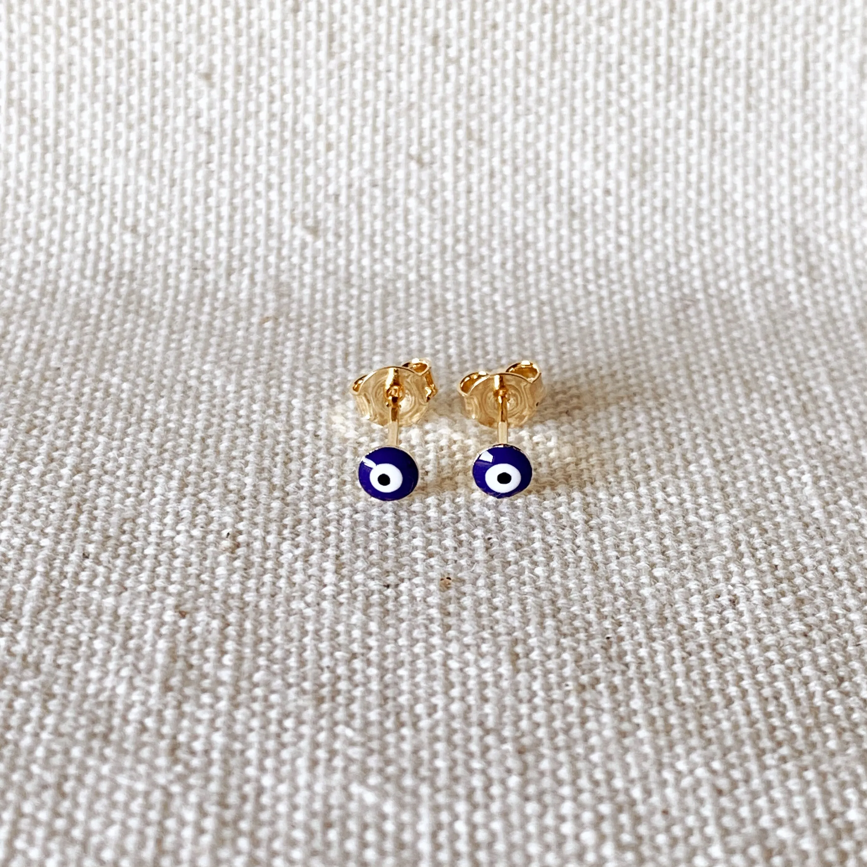 18k Gold Filled Petite Evil Eye Stud Earrings