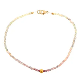 18K Yellow Gold Ombre Spinel Beaded Bracelet