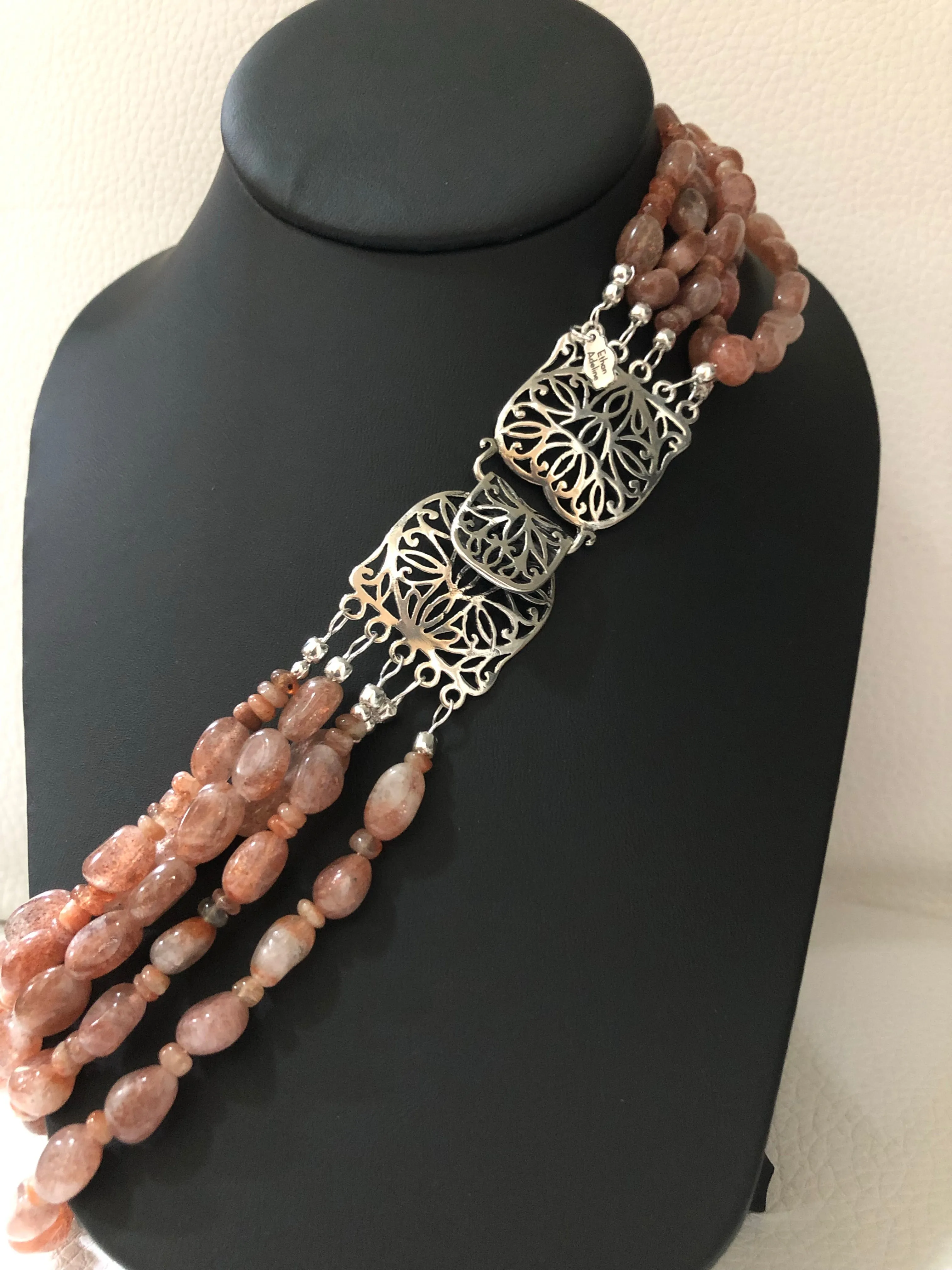 20” Five Strand Sunstone Necklace