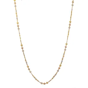 22K Multi-Tone Gold Beaded Chain (19.6gm)