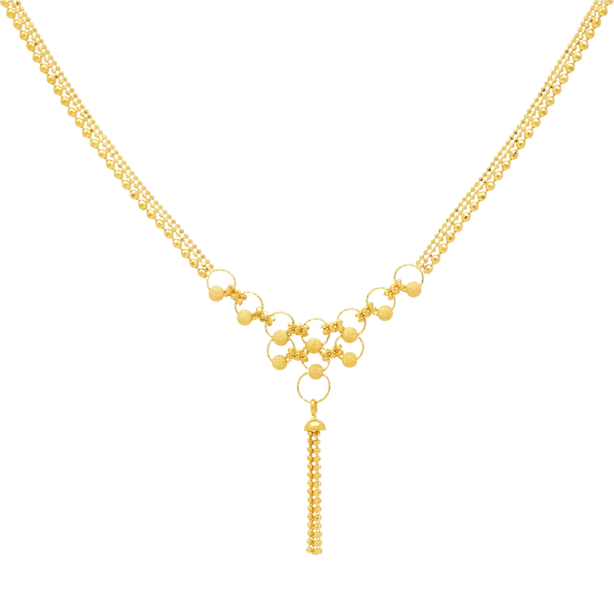 22K Yellow Gold Haaya Beaded Jewelry Set