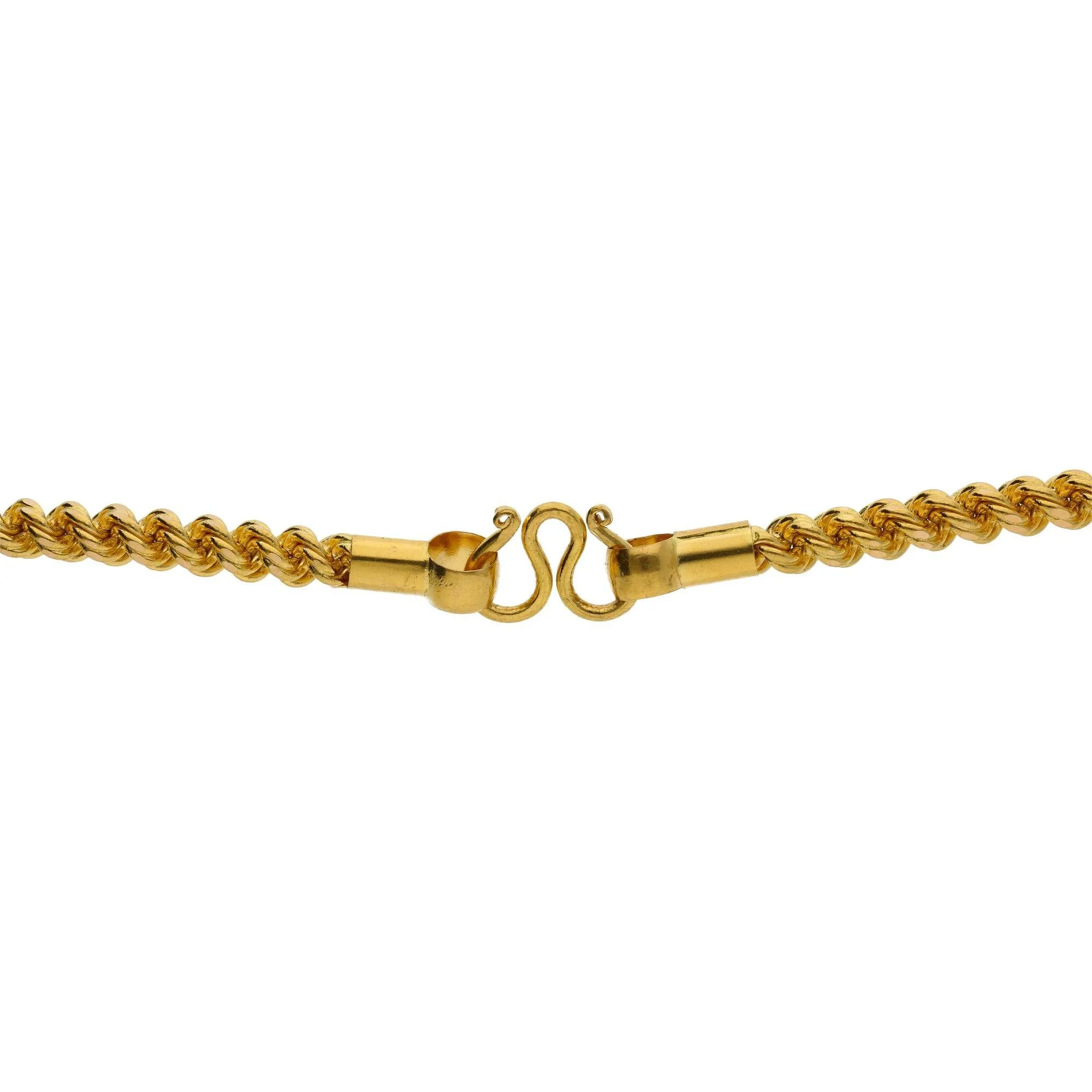 22K Yellow Gold Twisted Rope Chain, 64 Grams