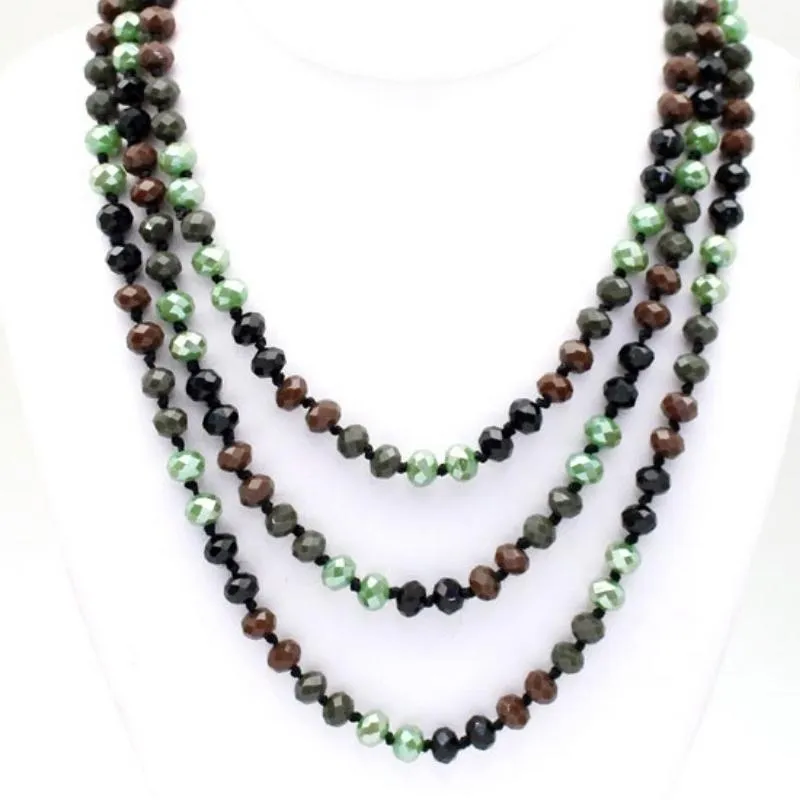 60 Assorted Colorful Crystal Beaded Necklaces