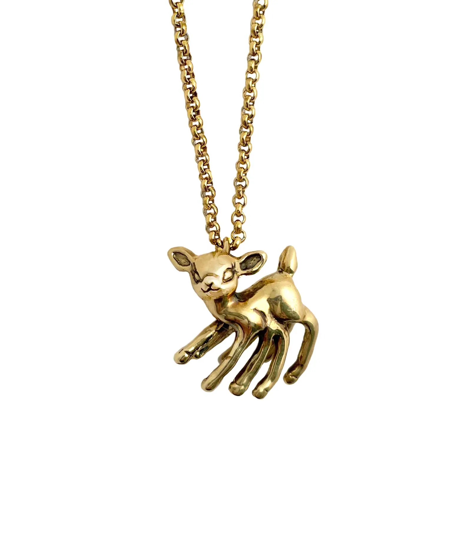 Elegant 8-Legged Deer Pendant Necklace - Unique Animal Jewelry for Nature Lovers