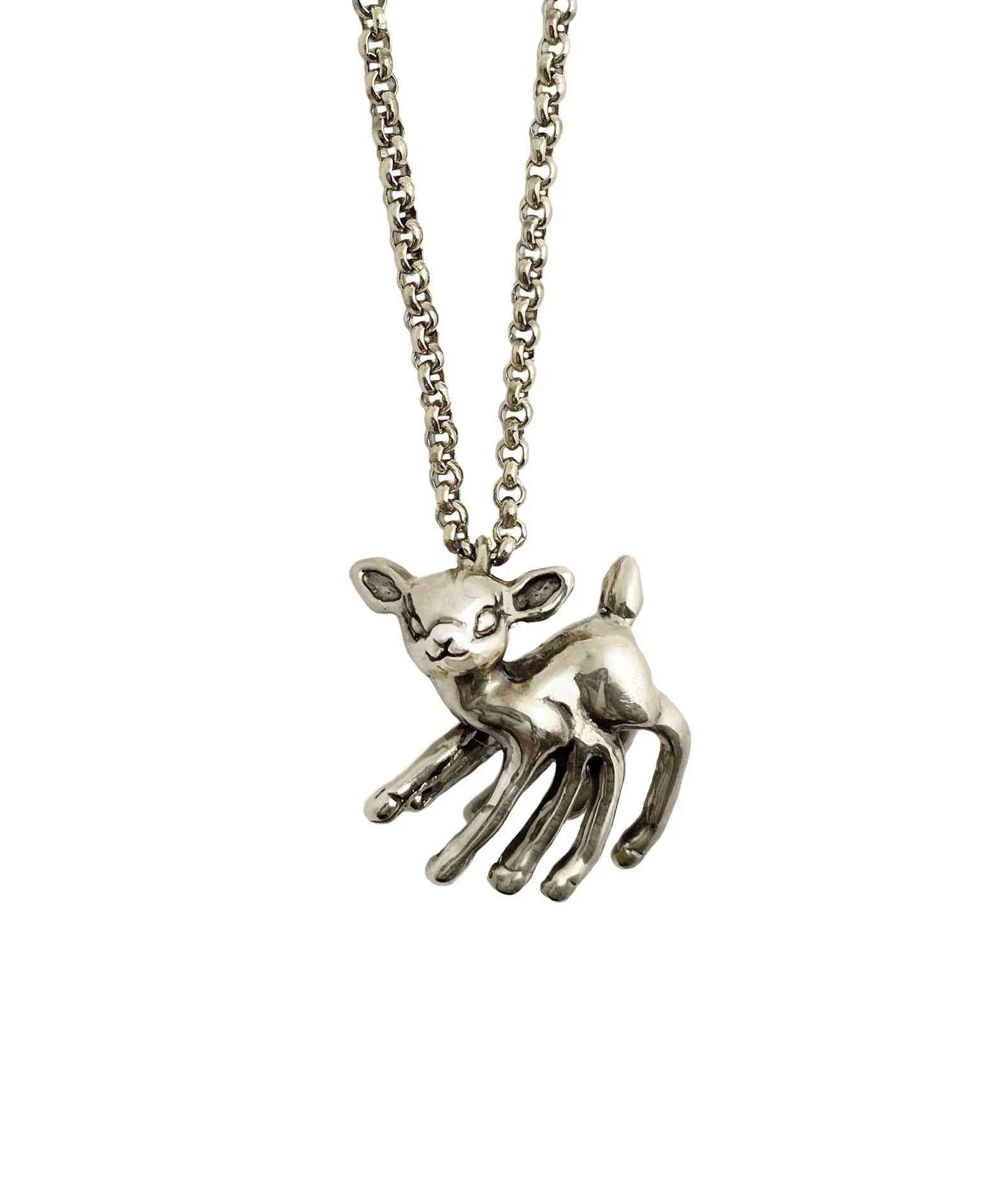 Elegant 8-Legged Deer Pendant Necklace - Unique Animal Jewelry for Nature Lovers