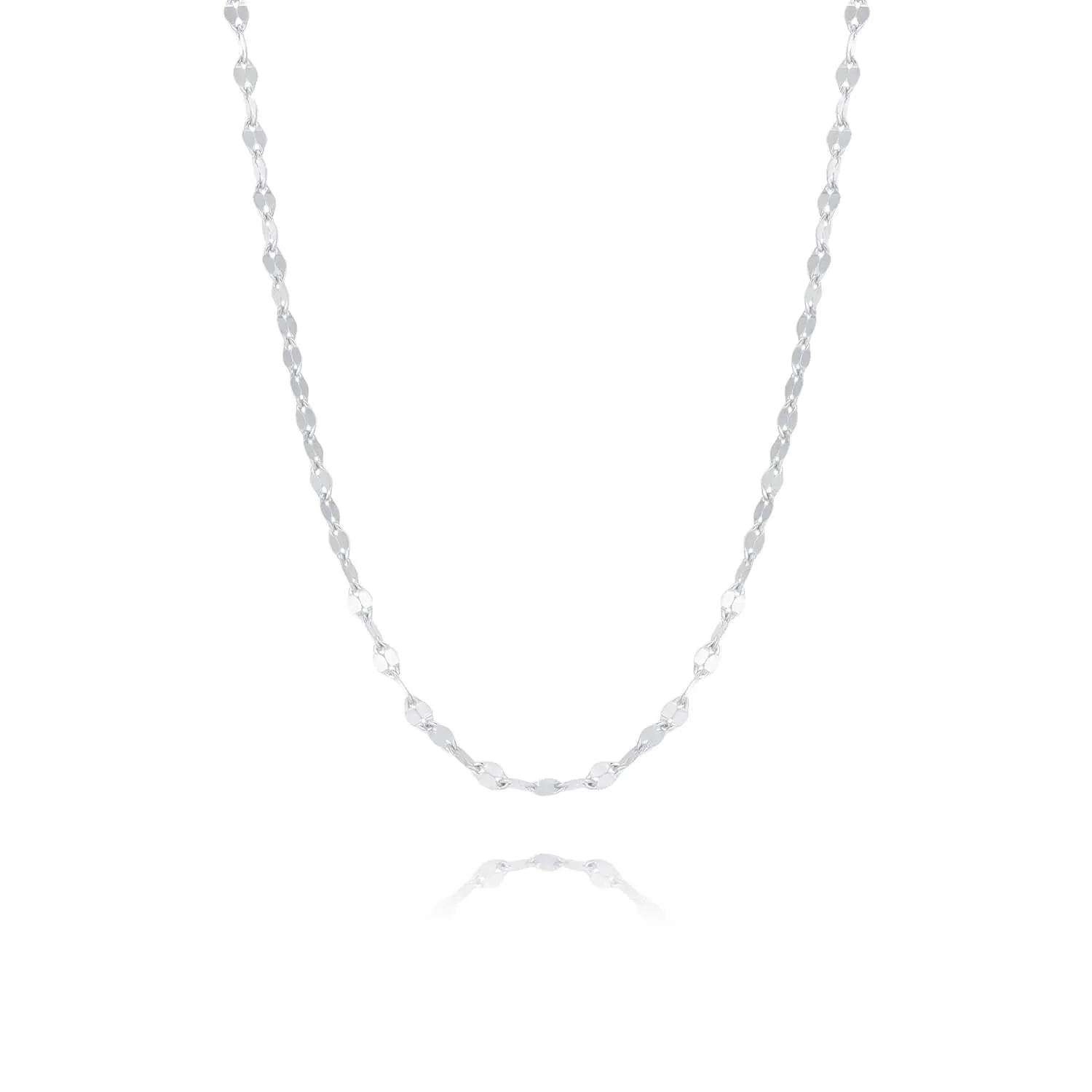 925 Silver Lips Chain Necklace