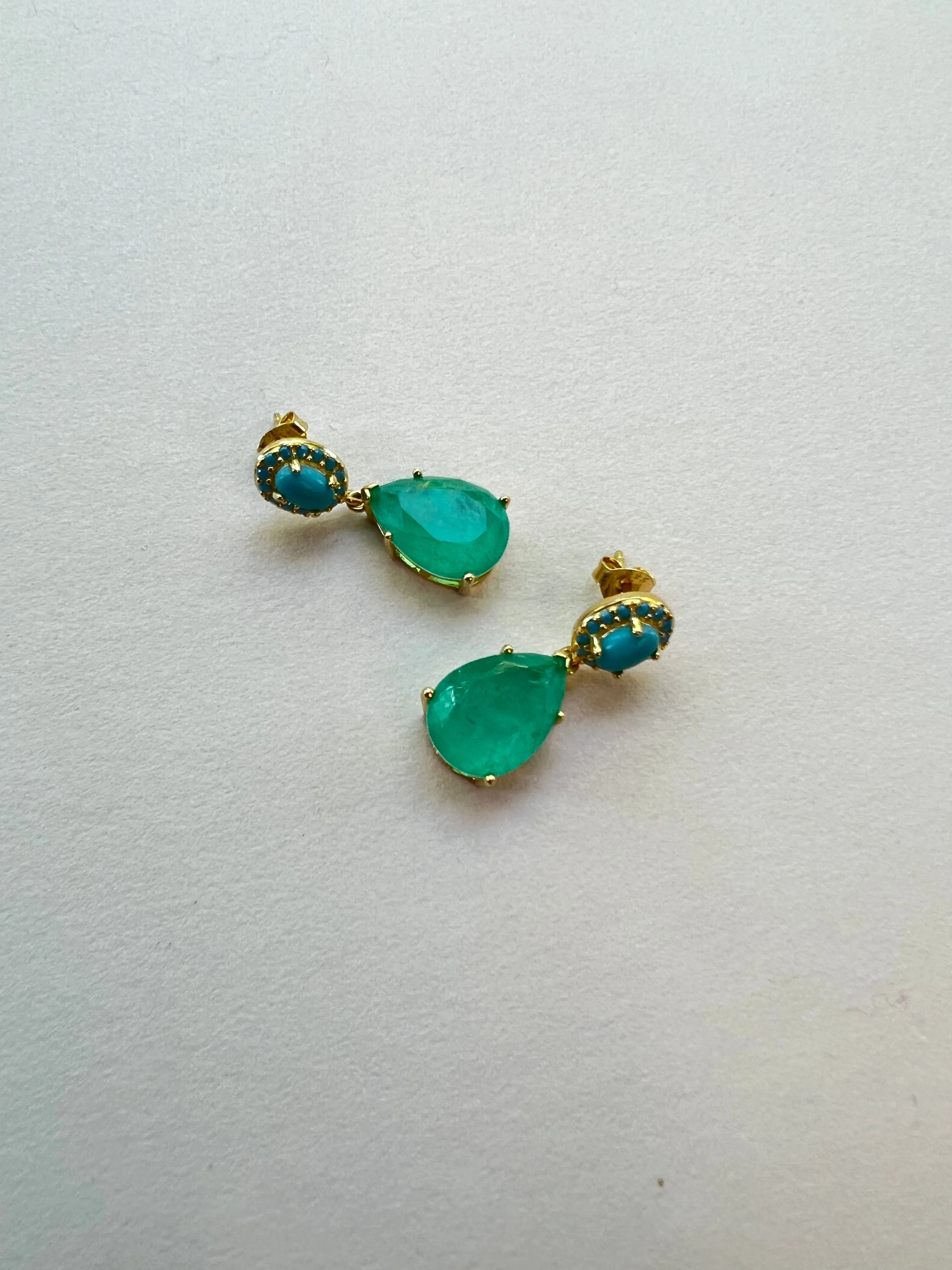 Aqua and Turquoise Earring | Sasha