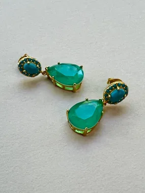 Aqua and Turquoise Earring | Sasha