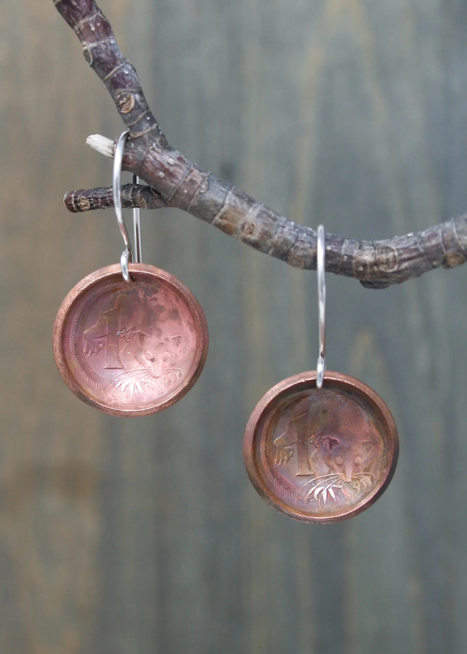 Australia World Coin Earrings