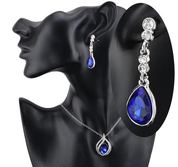 Austrian Crystal Flame Necklace, Bracelet & Earrings Fashion Jewelry Set