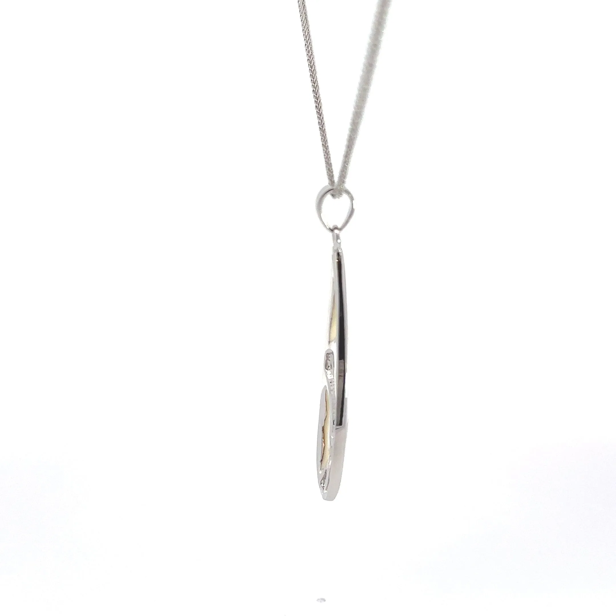 Baikalla Sterling Silver Lab-Made Opal Pendant Necklace