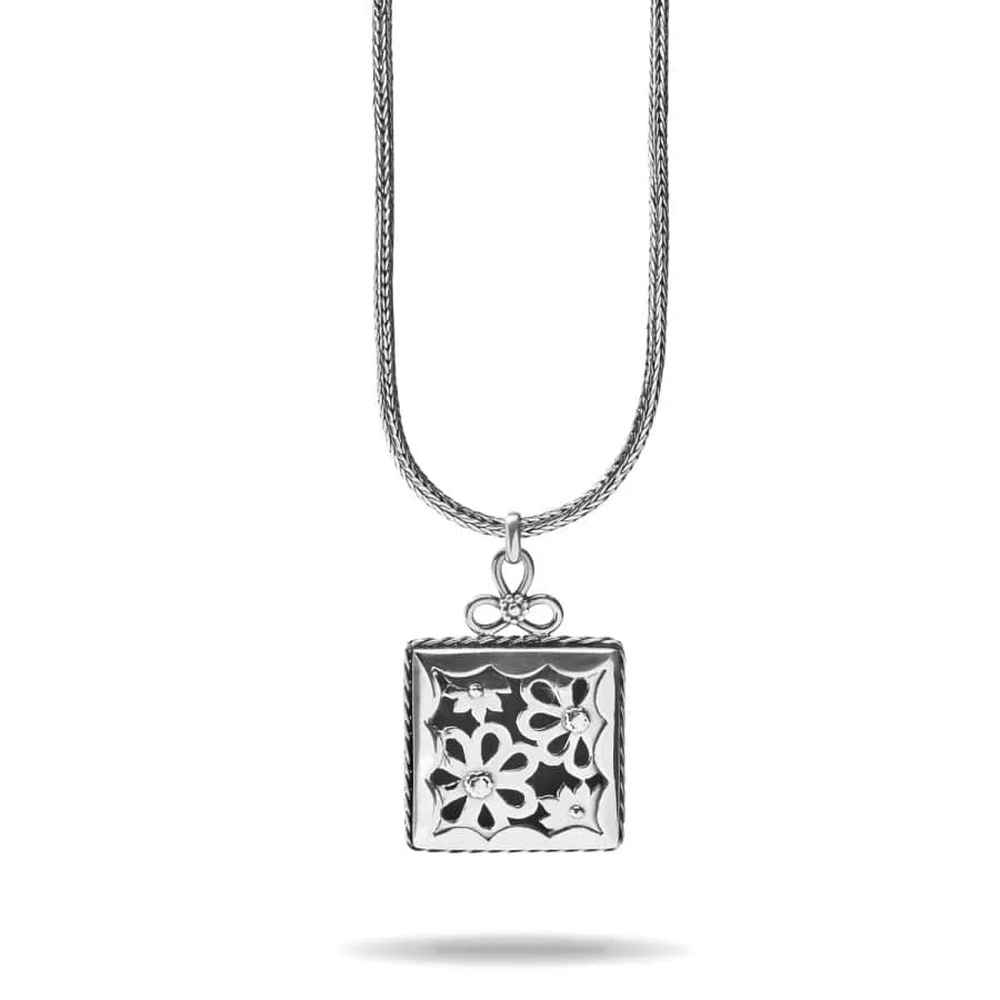 Bali Lacy Daisy Square Pendant Necklace