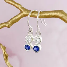 Birthstone Earrings for Mom, Sterling Silver Family Jewelry, Dangle Earrings, Family Birthstone Jewelry, Custom Earrings, Gift For Mom