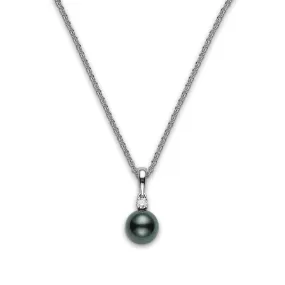 Black South Sea Pearl & Diamond Necklace