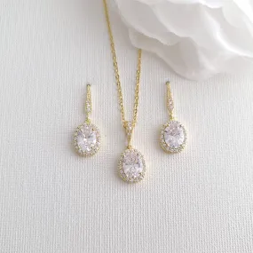 Bridal Party Jewelry Set Gold-Emily