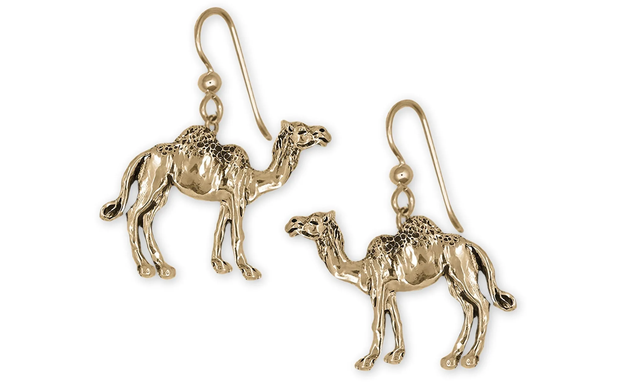 Camel Earrings 14k Yellow Gold Handmade Camel Jewelry  CM1-EG