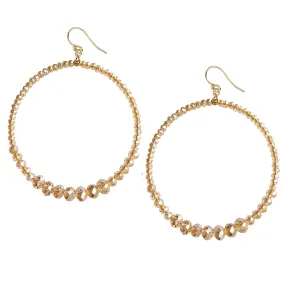 Chan Luu Gold Hoop with Graduated Sunflower Crystals