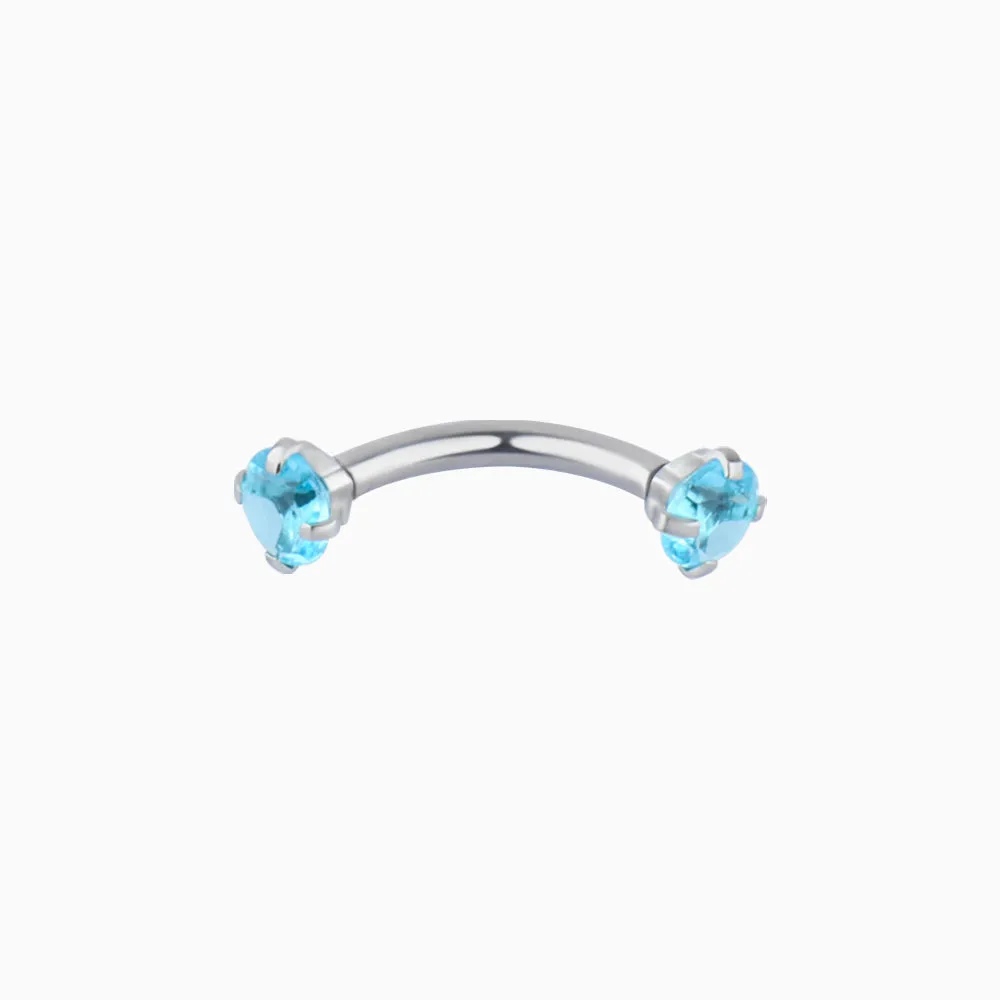 Charm Gem Curved Barbell