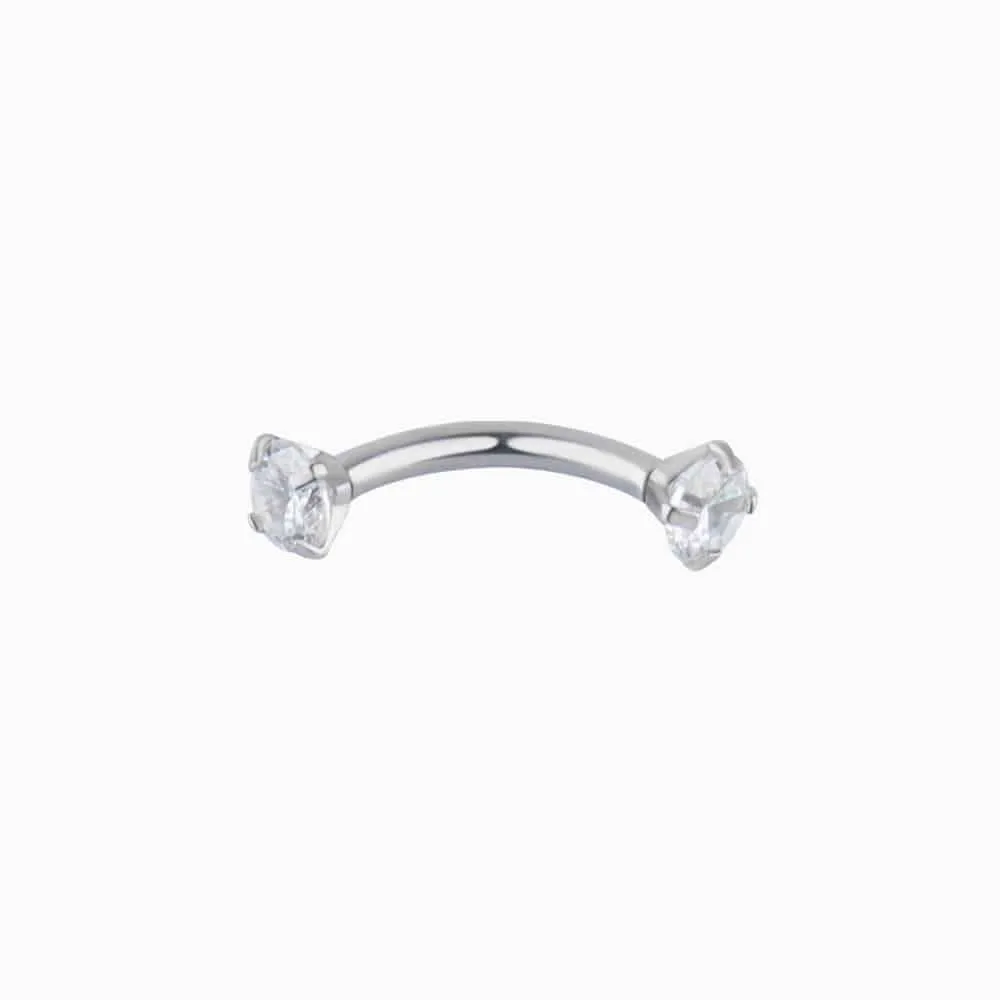 Charm Gem Curved Barbell