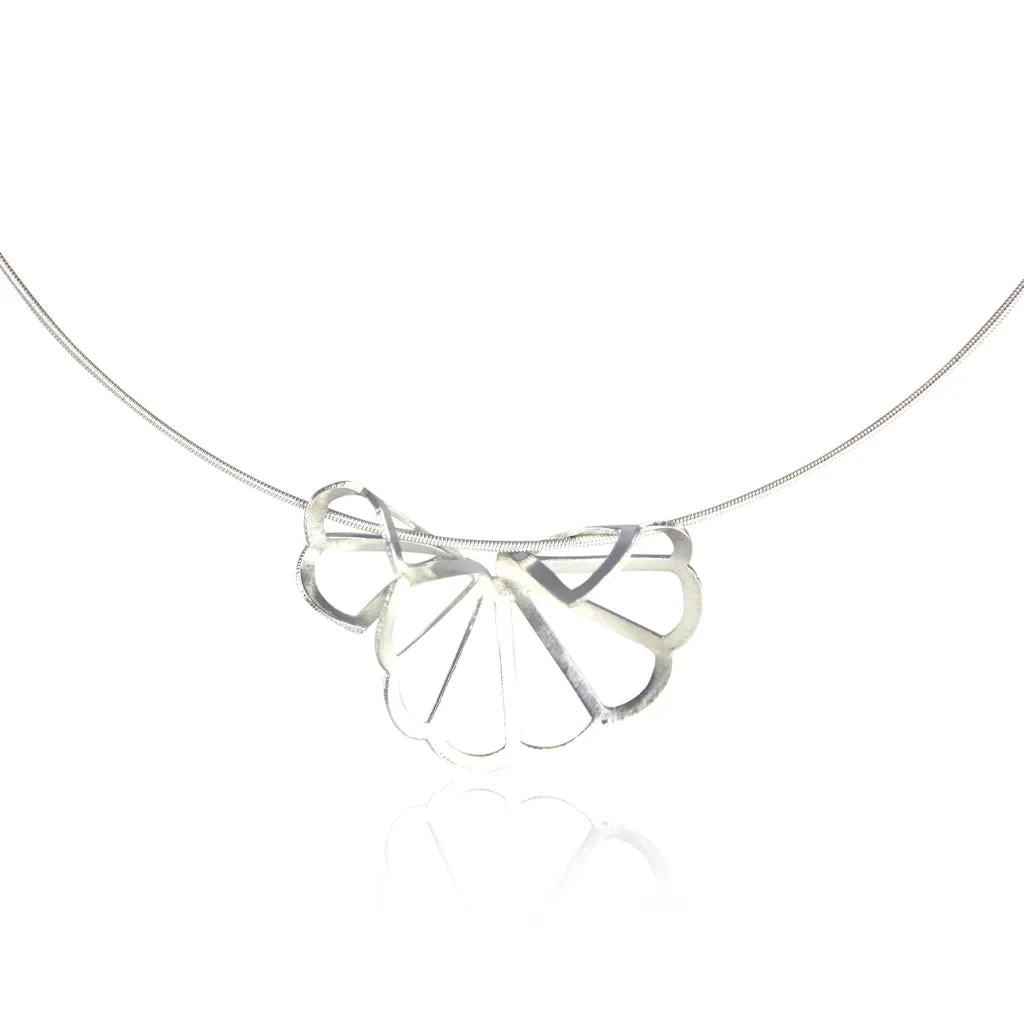 Cloud Origami Necklace in Sterling Silver by Karin Jacobson