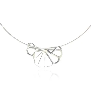 Cloud Origami Necklace in Sterling Silver by Karin Jacobson