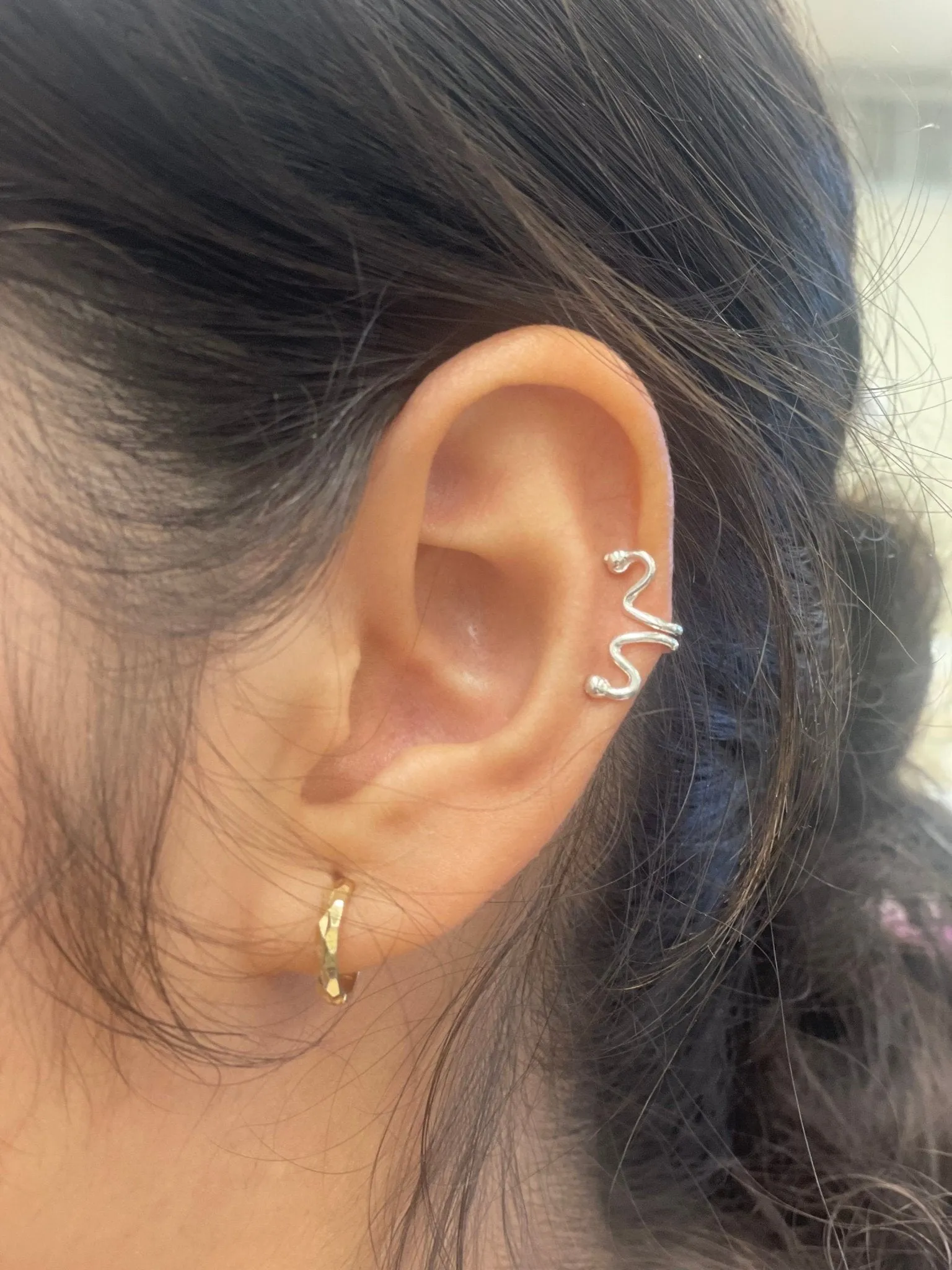 Cuff Earrings Non Pierced Ear Cuffs Ear Wraps Ear Clip 925 Sterling Silver or 18k Vermeil Gold Ear Cuff Bridesmaids Gift Huggie Earrings