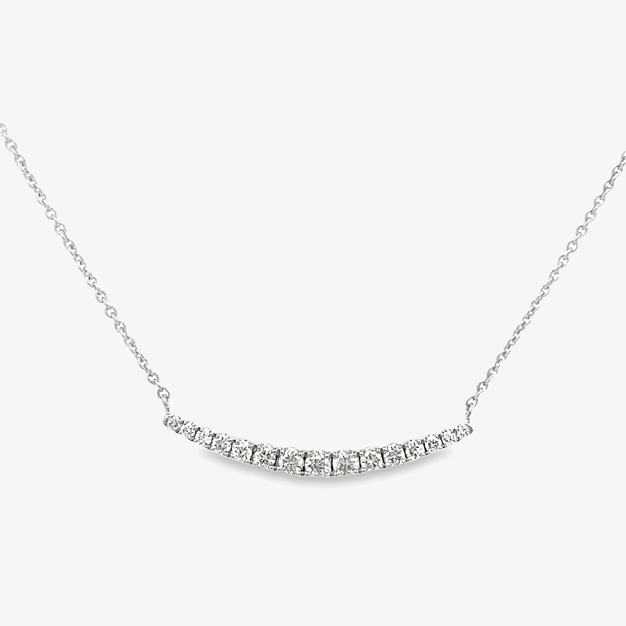 Curved Bar Diamond Necklace