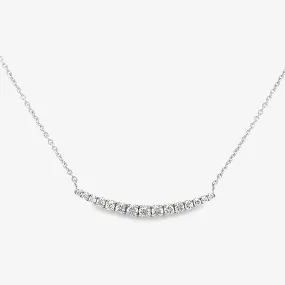 Curved Bar Diamond Necklace