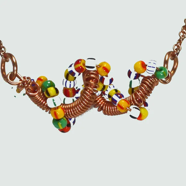 Dalma Wire Design Beaded Jewelry Necklace