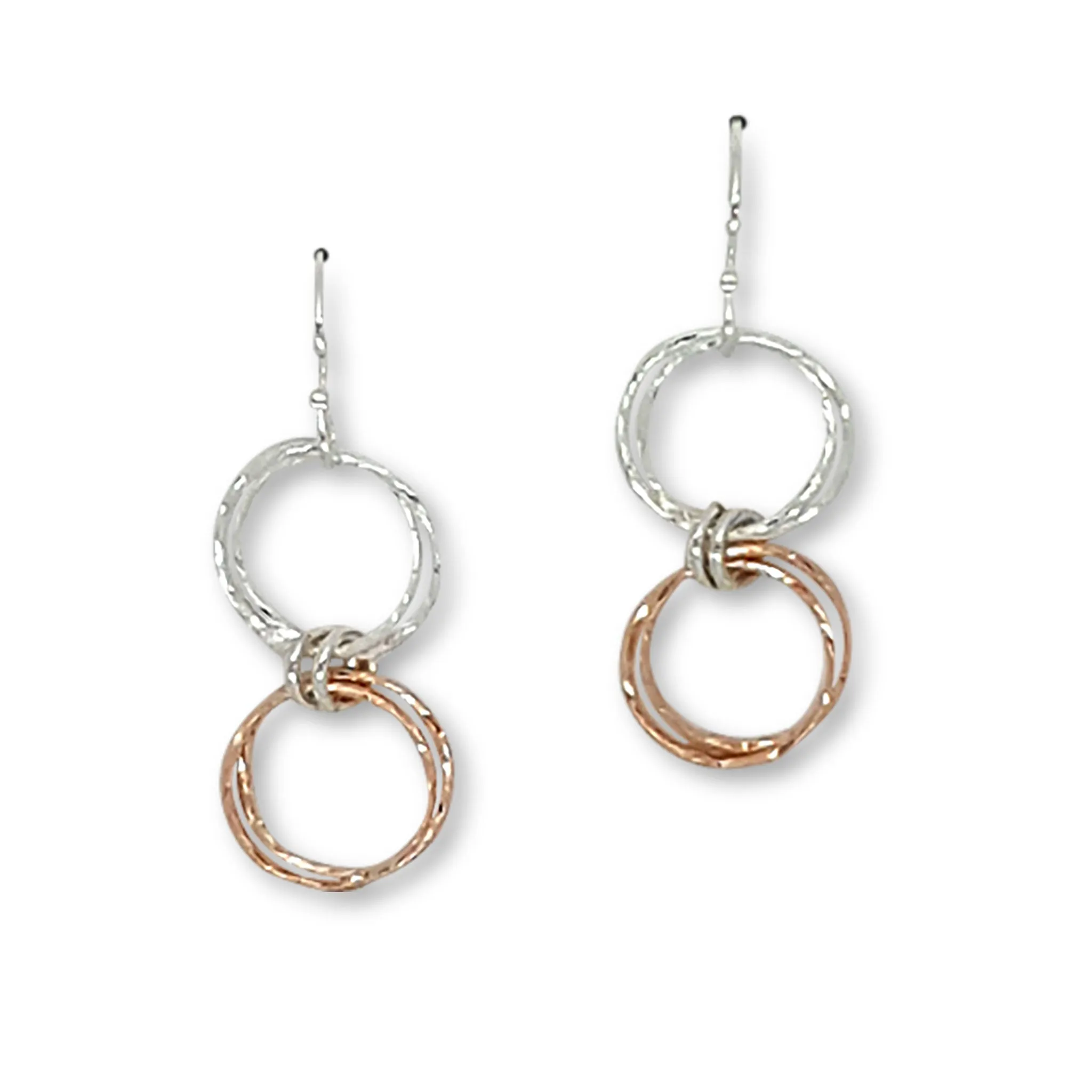 Double Diamond-Cut Hoop Earrings (E1342)