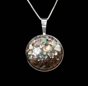 Dune Jewelry Marina .925 Sterling Silver Necklace with Natural Abalone Shell and Shenandoah River Elements