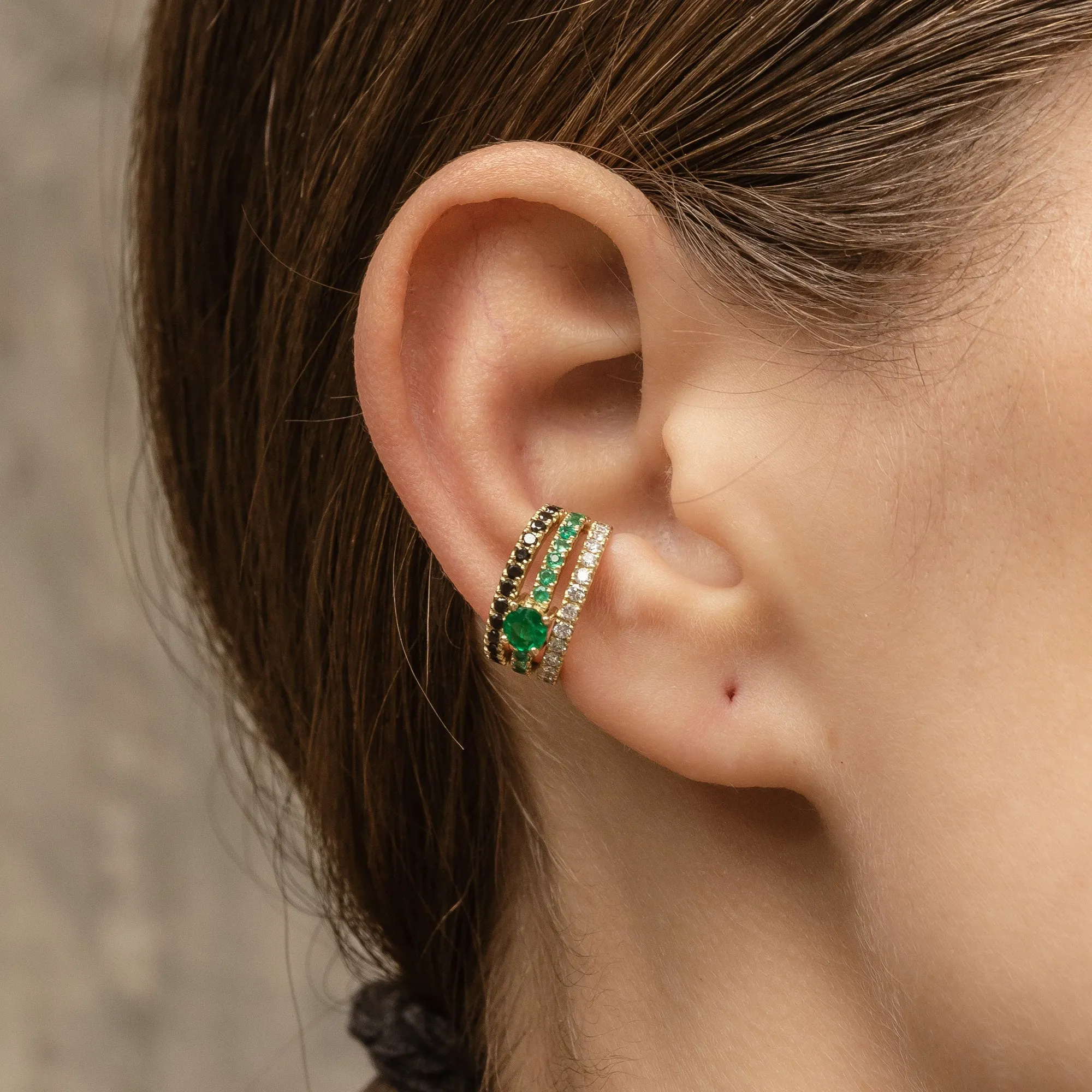 Ear Cuff Green Snake Bite