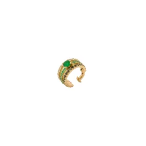 Ear Cuff Green Snake Bite