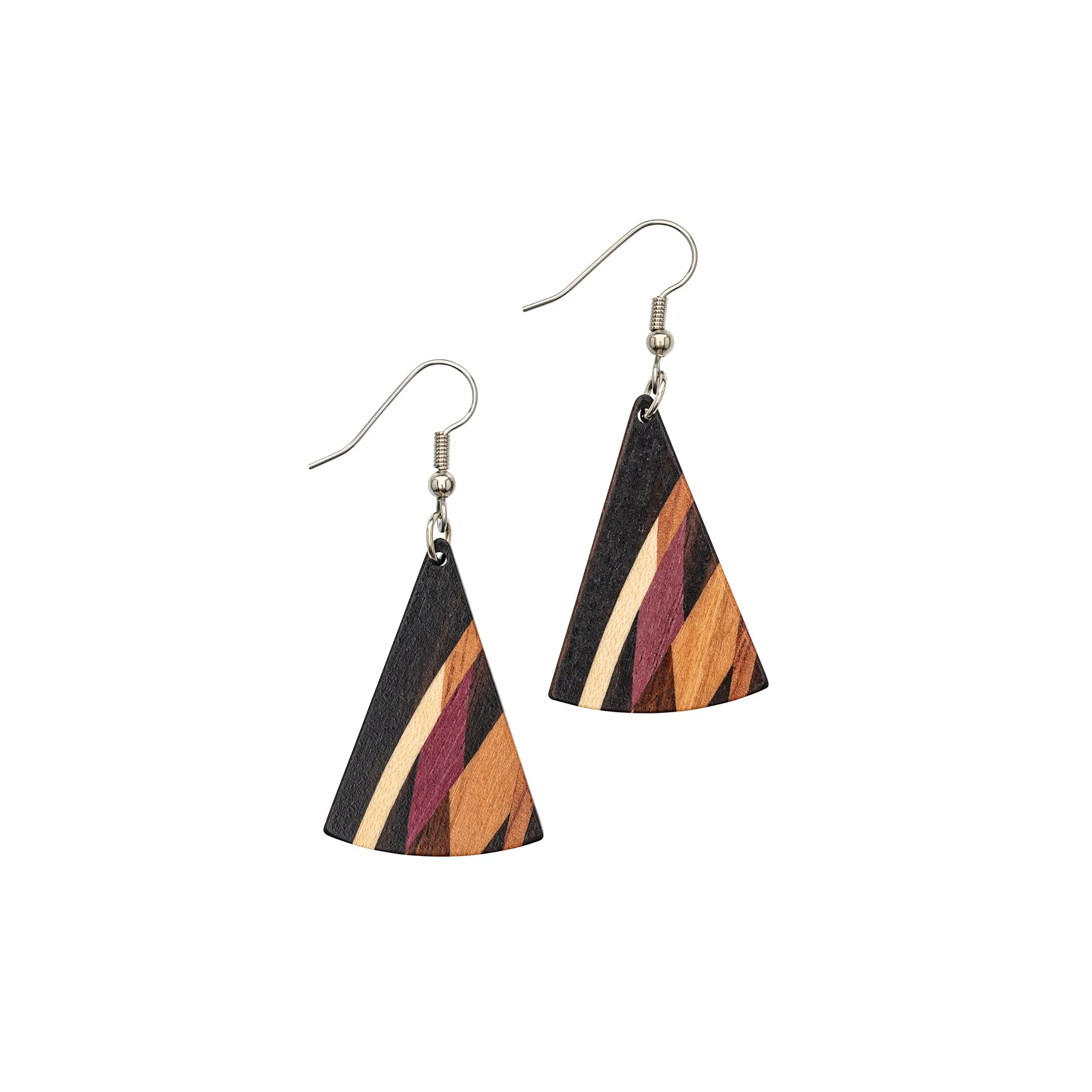 Earrings - Inlay Fans