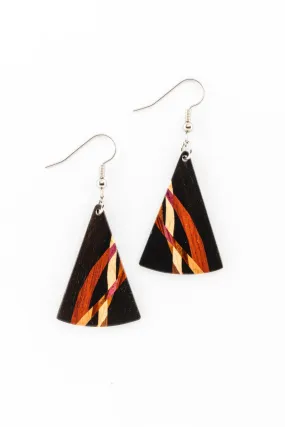 Earrings - Inlay Fans