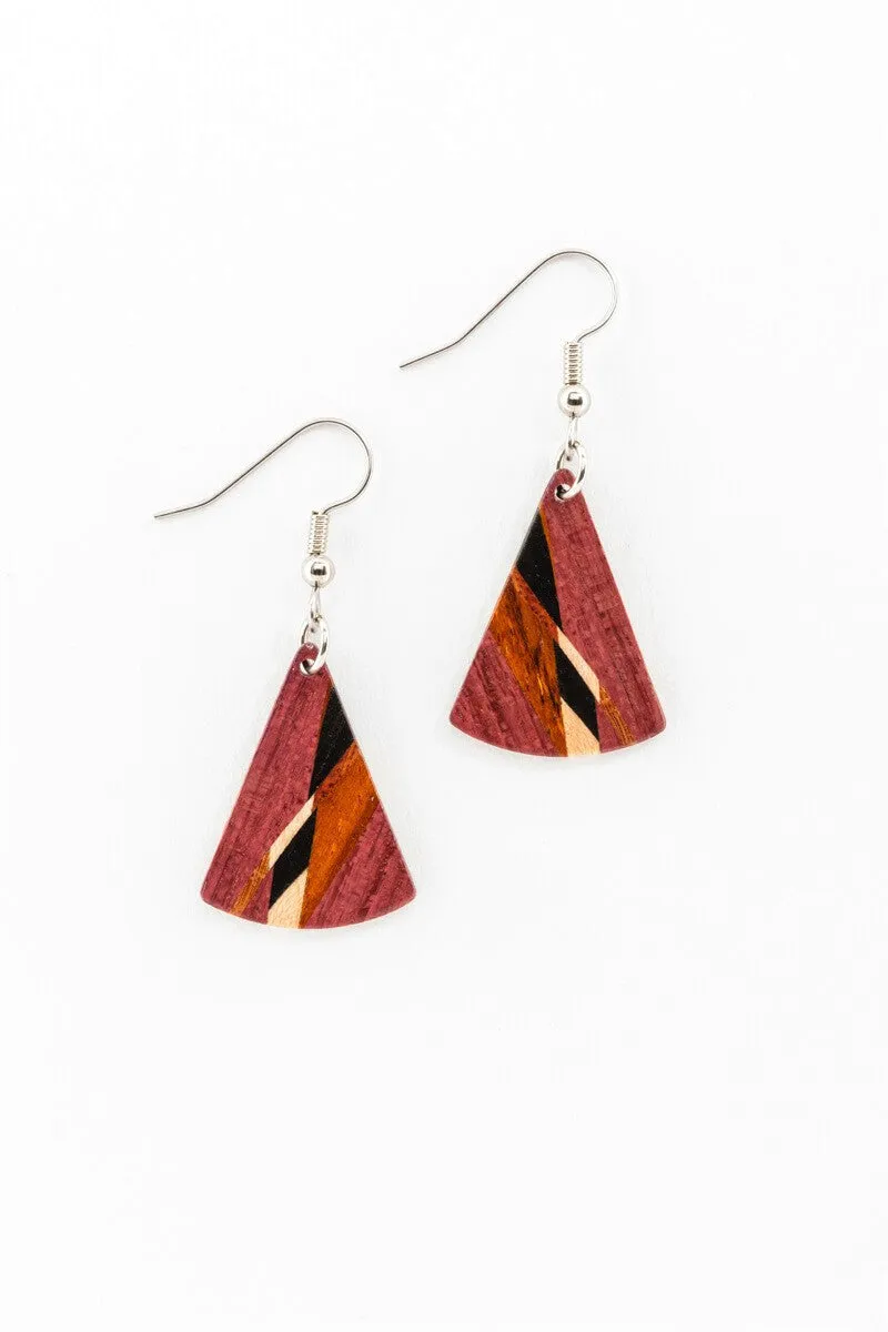 Earrings - Inlay Fans