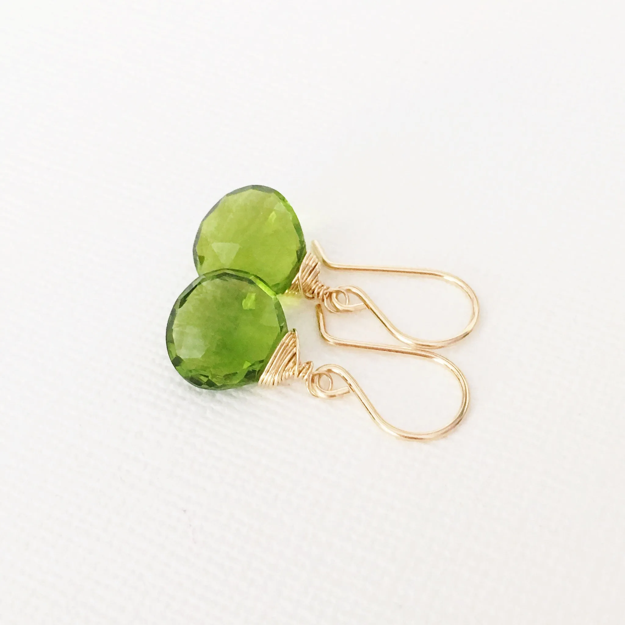 Earrings Kala - Peridot quartz (E307)