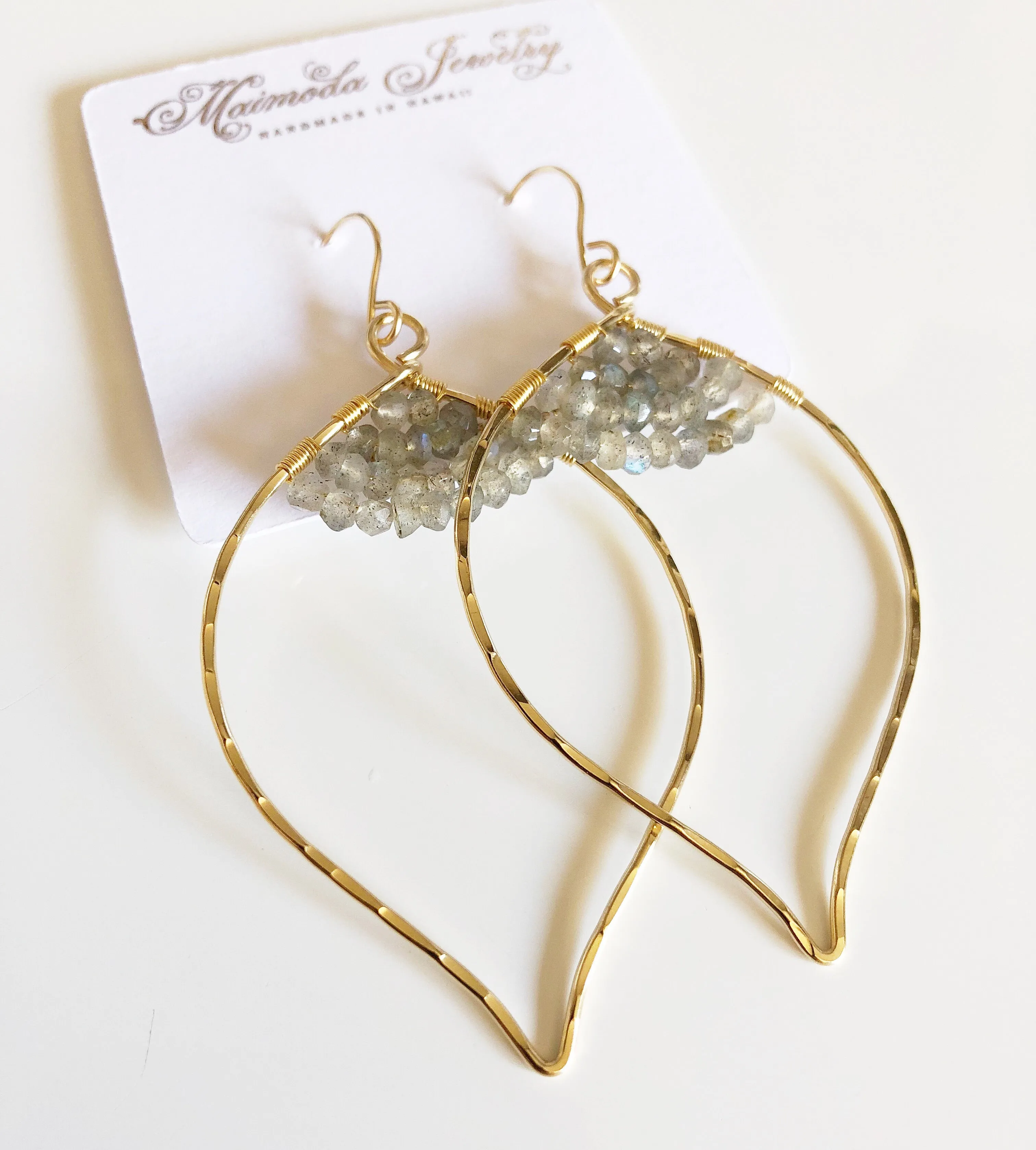 Earrings Malie - labradorite  (E163)