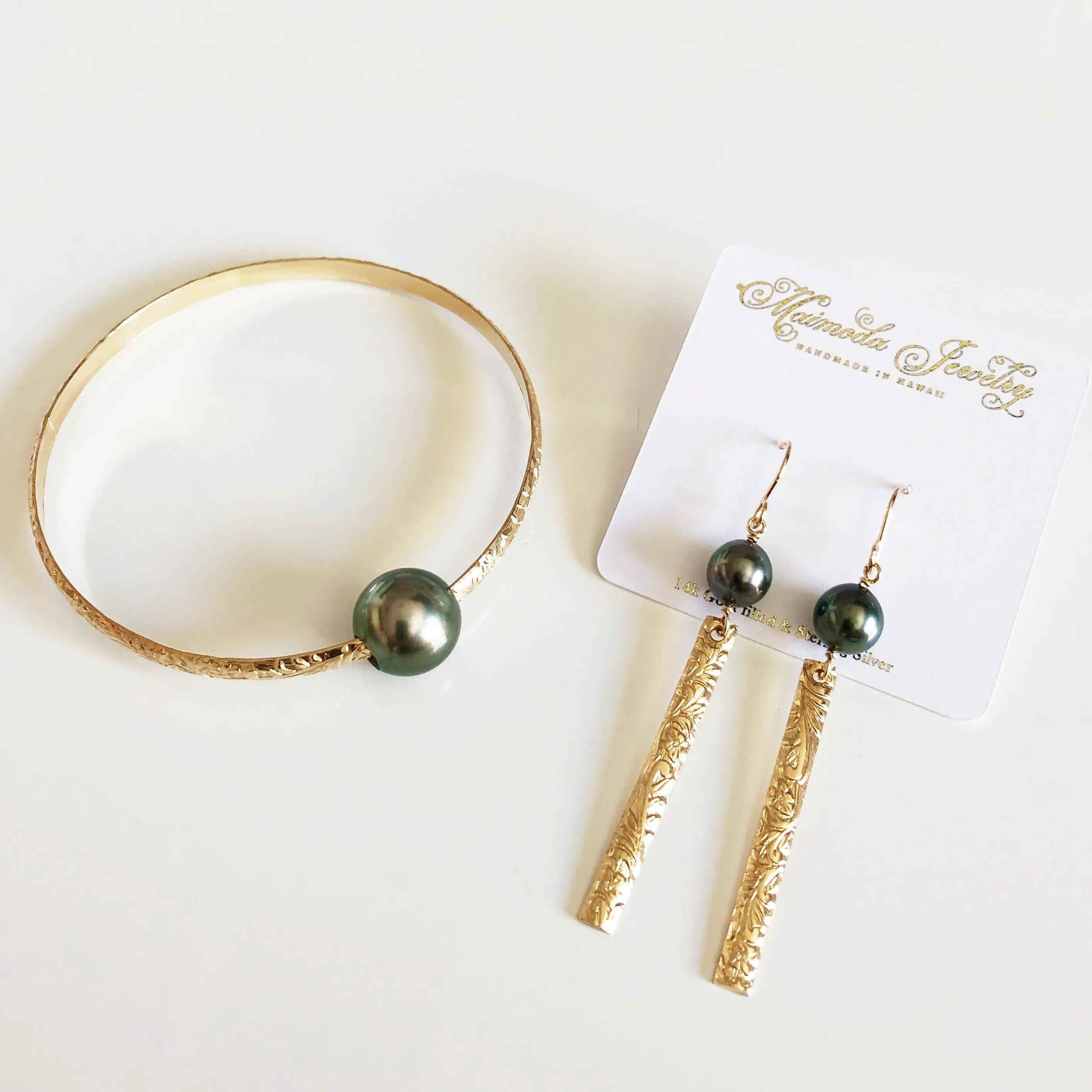 Earrings MELIA - tahitian pearl (E536)