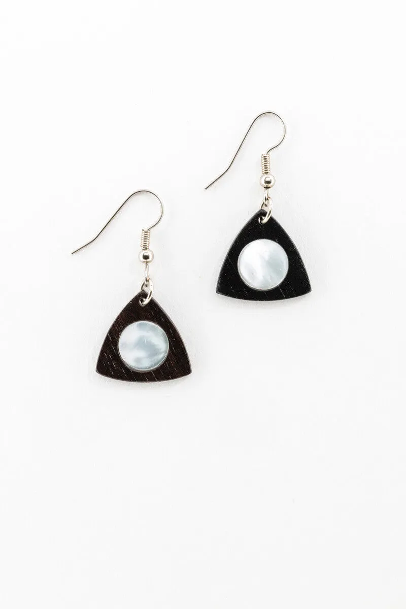 Earrings - Petite Mother of Pearl Fans